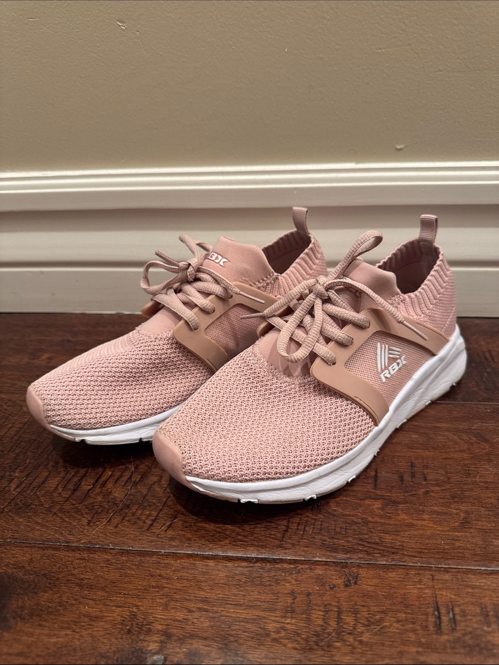RBX✨ Women's Knit Lace-Up Sneakers in Blush Pink size 7